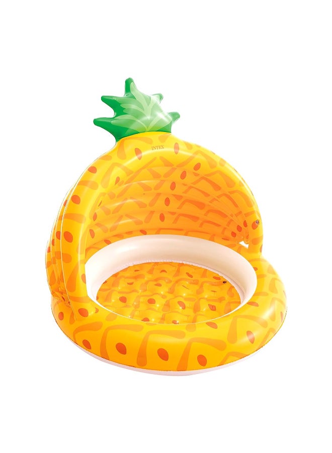انتكس إنتكس عوامة حمام سباحة ملتوية قابلة للنفخ بتصميم أناناس بلونين أصفر وأخضر وبابعاد 102 x 94 سم INT58414 - Image 1