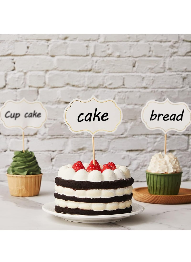 Oasisgalore 50 Pieces Blank Toothpick Flags for Cupcakes, Cheese Markers, Buffet Labels & Party Decorations  - Image 5