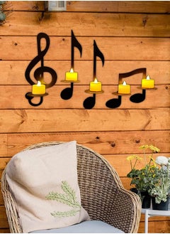 Set of 4 PCS Iron Musical Symbols Candlestick Holders, Wall Decor, Wall Art for Home, Shop, Patio, Porch, Art Space (Black) - pzsku/Z645EA92ECC401648442AZ/45/_/1726630033/0c77c4d8-8f5a-4ad1-9bba-d09f11e4fddc