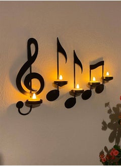 Set of 4 PCS Iron Musical Symbols Candlestick Holders, Wall Decor, Wall Art for Home, Shop, Patio, Porch, Art Space (Black) - pzsku/Z645EA92ECC401648442AZ/45/_/1726630068/8466790a-dcfa-4cd3-86c3-124a675428f4