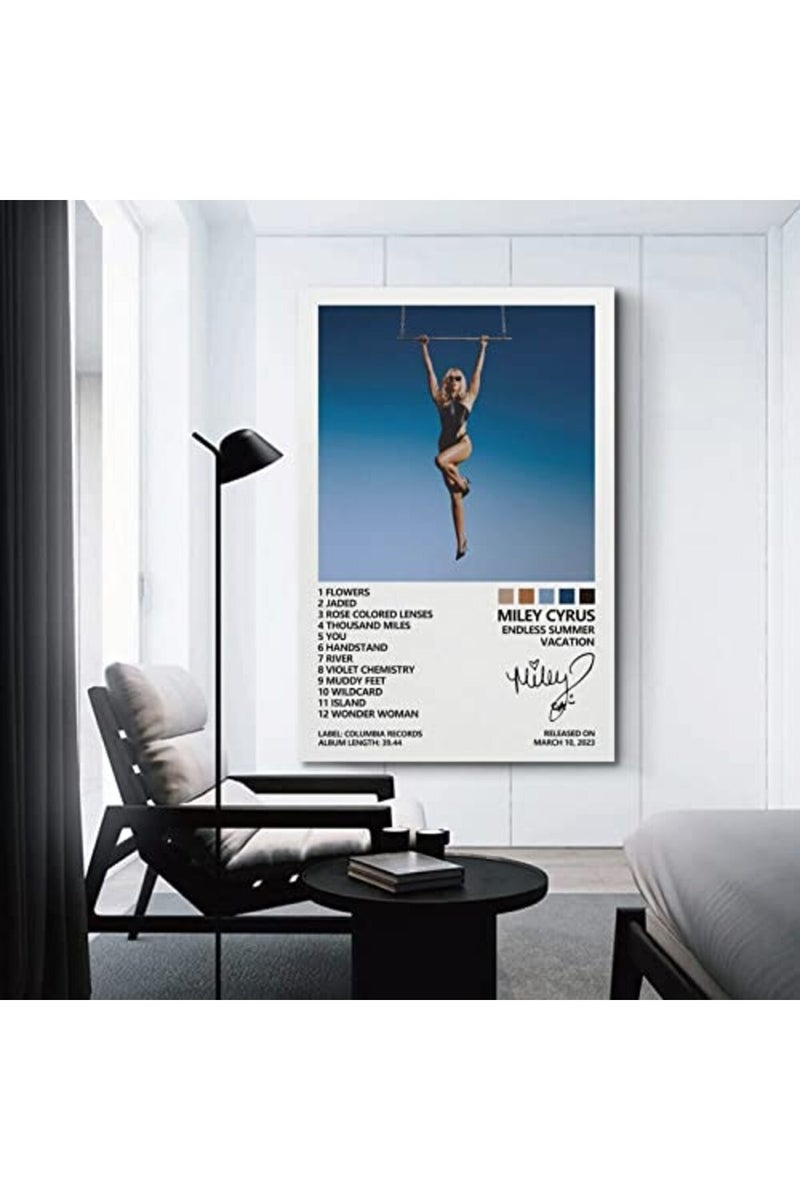 SUANYE Miley Cyrus Poster Endless Summer Vacation Album Cover Poster for Bedroom Canvas Art Poster and Wall Decor Picture 12x18inch(30x45cm) - Image 4