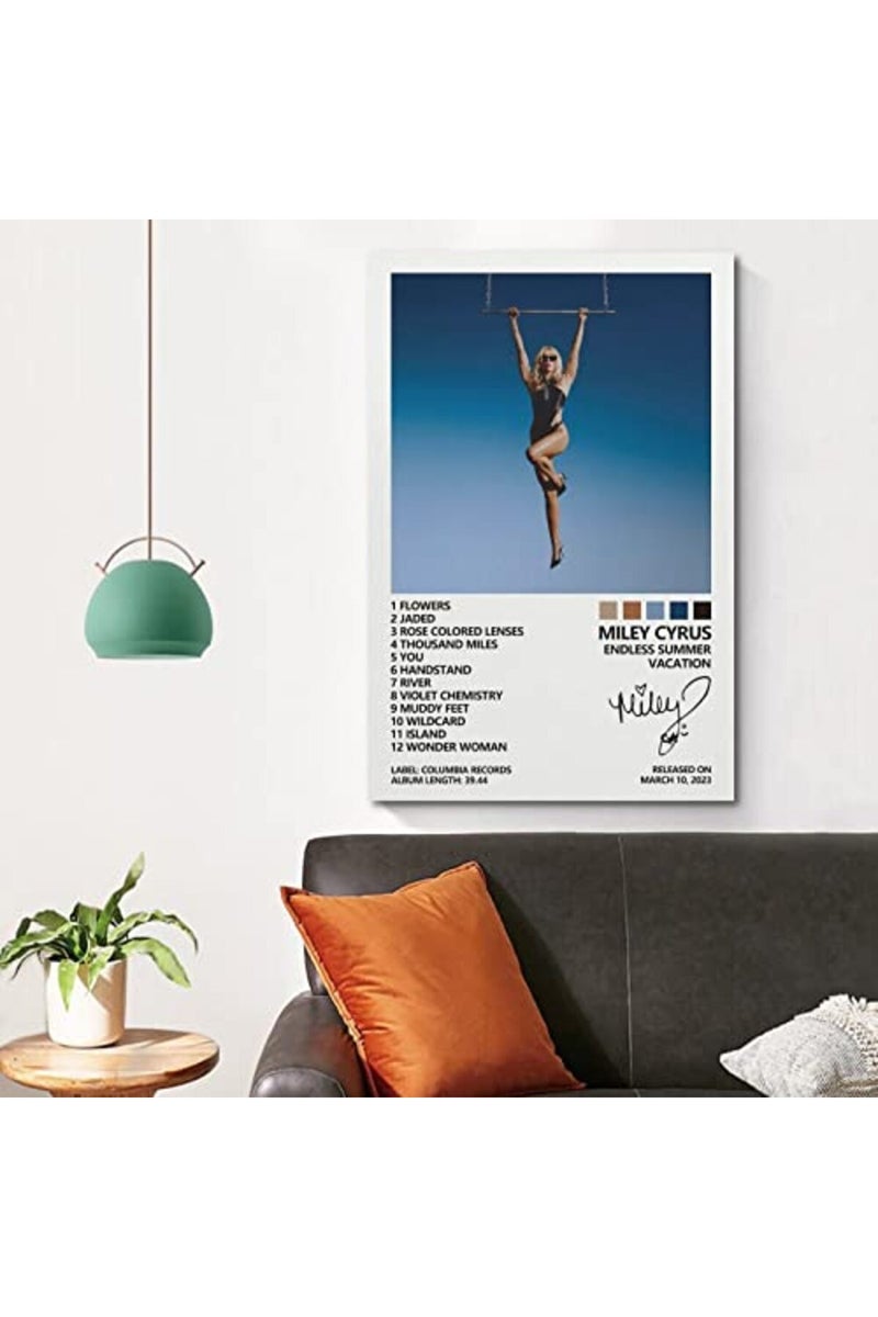 SUANYE Miley Cyrus Poster Endless Summer Vacation Album Cover Poster for Bedroom Canvas Art Poster and Wall Decor Picture 12x18inch(30x45cm) - Image 5