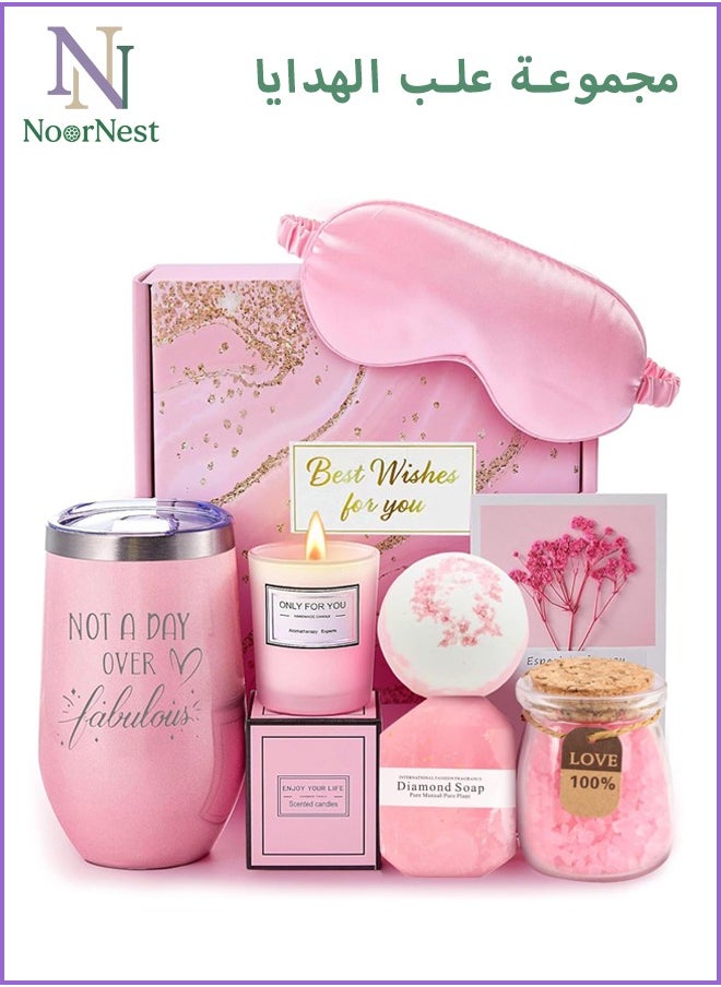 bbet Birthday Gifts for Her,Gifts for girlfriend ,Pink Luxury Gift Box for Women -Gift Set for Ladies,Gift Basket for Mother's Day & Eid Gift Basket for Sister/Mom/Wife/Girlfriend/BFF - Premium Women's Gift Set for Ramadan & Iftar  - Image 1