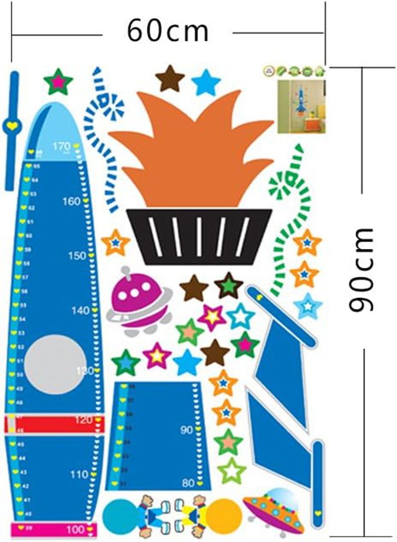 GGOOT removable cycle-usable cartoon wall sticker for kid's bedroom animal Height Chart in Nursery Children Room colourful Wall Decal for house home mural Décor height meter wallpaper - Image 4