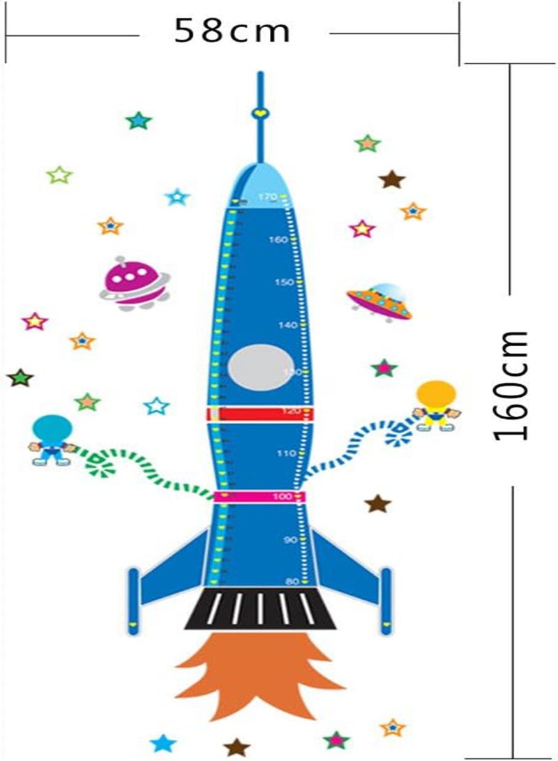 GGOOT removable cycle-usable cartoon wall sticker for kid's bedroom animal Height Chart in Nursery Children Room colourful Wall Decal for house home mural Décor height meter wallpaper - Image 3