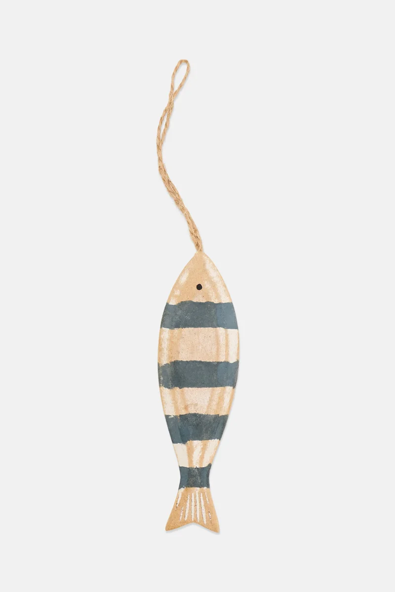 Muy Mucho Wooden Fish Decoration, Blue