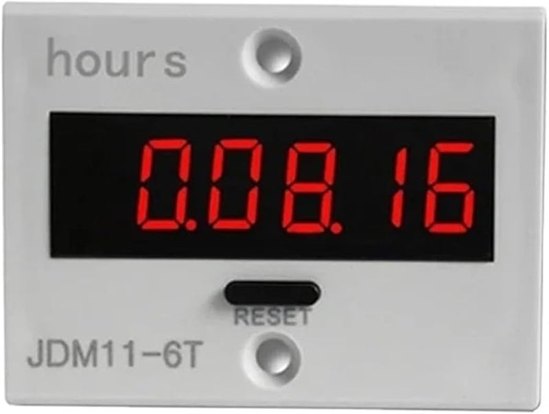 6 Digit Digital Display Counter Industrial Power On Timer Accumulator DC12V - Image 1
