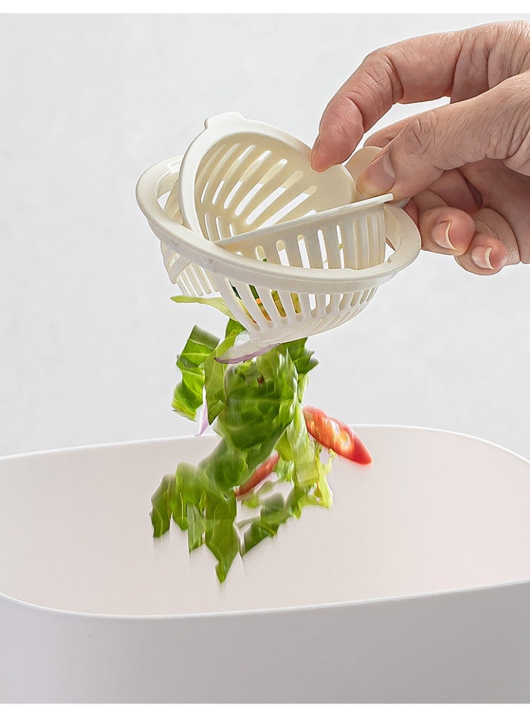 هومستر سلة تصريف بيضاء للمطبخ | مصفاة حوض مانعة للانسداد | تصميم شبكة تصريف دقيقة | مادة بلاستيكية مقاومة للحرارة | استخدام مزدوج للغسل والتصفية | مقبض حمل سهل | منع الروائح والحشرات | أداة تنظيف مطبخ أساسية - Image 2