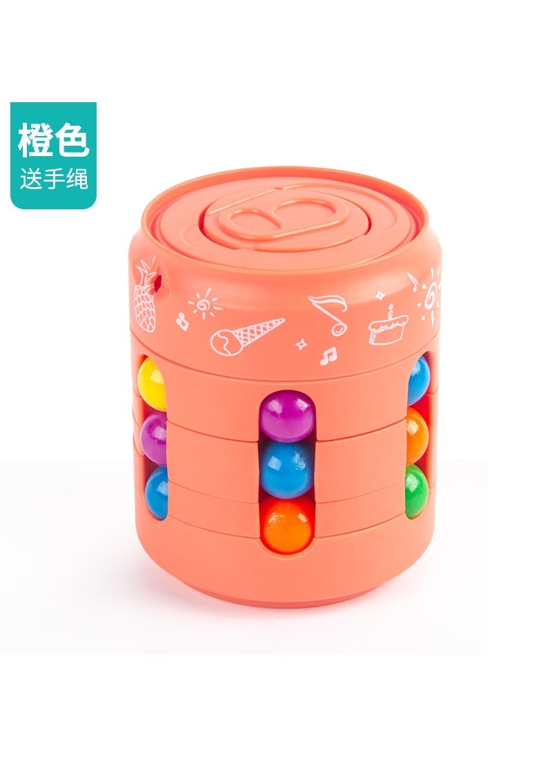 Smooth 3-Layer Cube Color box Large 6.8*5.6cm-Orange 
