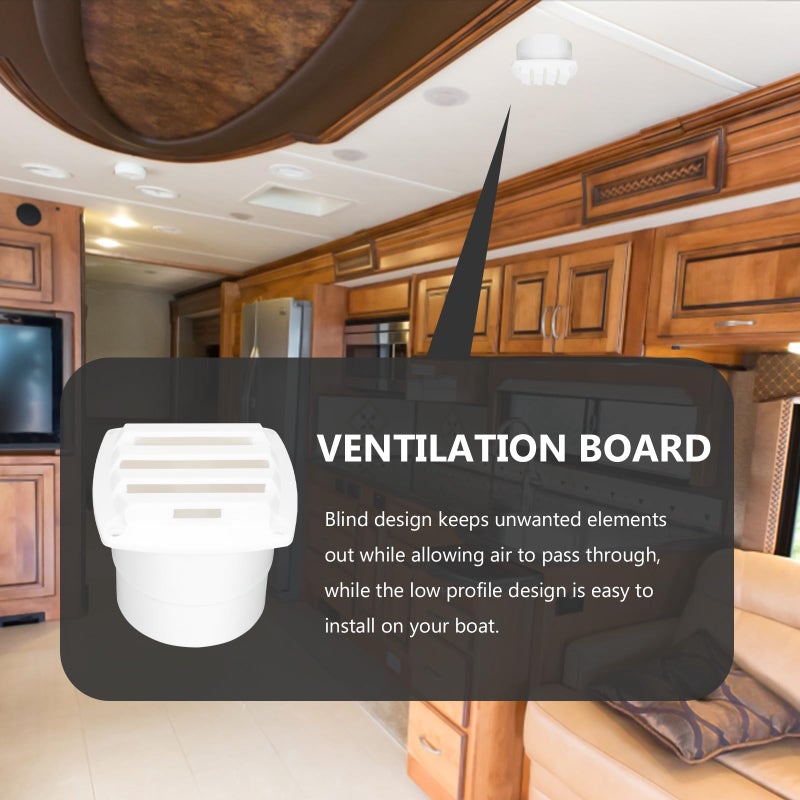 White Nylon Marine Exhaust Vent Cover 84x84x75mm for Boat RV Ventilation Airflow Panel Replacement - Image 4