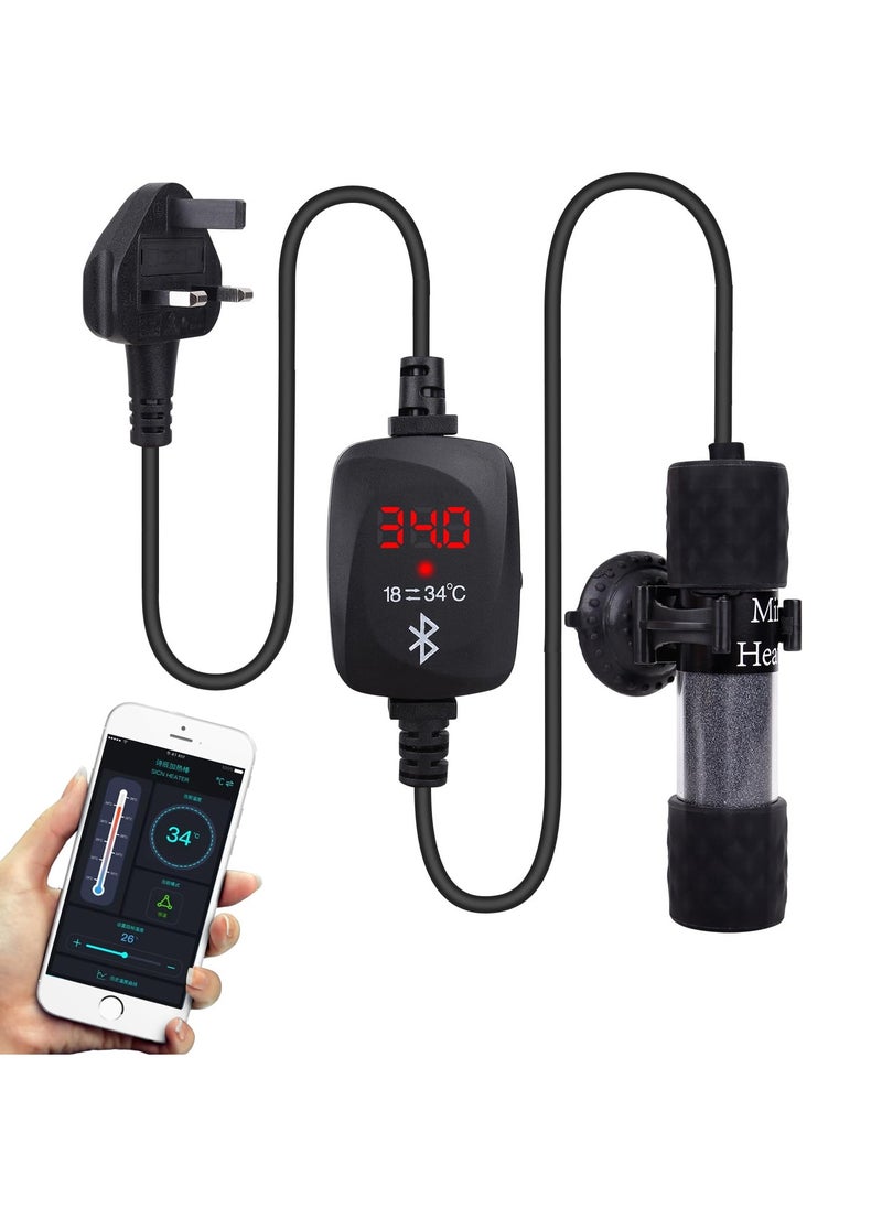 SYOSI - 50W Mini Aquarium Heater with External Temperature Controller, LED Display, Over Temperature Protection, Automatic Powe Off Feature, Suitable for Saltwater and Freshwater Tanks - Image 1