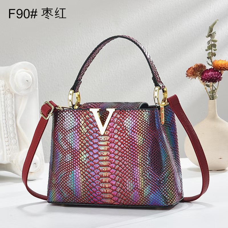 Elegant And Textured Handbag With Snakeskin And Crocodile Pattern Design, Versatile Crossbody And Shoulder Bag, Casual Women'S Bag, Bags - Image 5