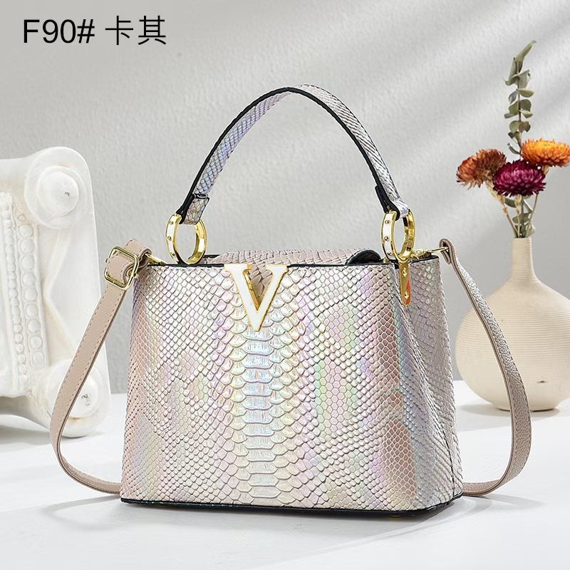 Elegant And Textured Handbag With Snakeskin And Crocodile Pattern Design, Versatile Crossbody And Shoulder Bag, Casual Women'S Bag, Bags - Image 1