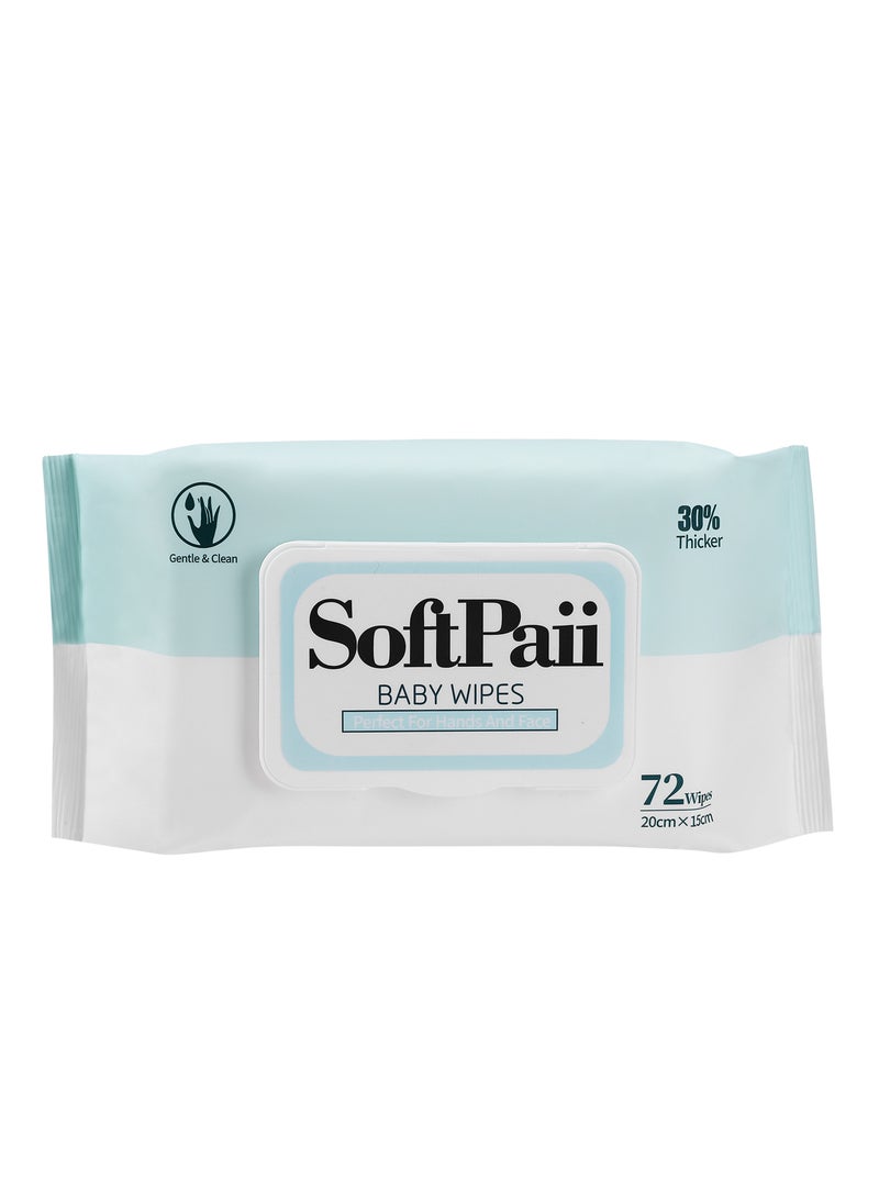 Softpaii - 99.9% Water Wet wipes Baby Wipes 6x72(432 wipes) - Image 1