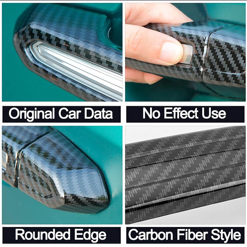 AOKIO Door Handle Cover Compatible for Cadillac XT4 XT5 XT6 CT4 CT6 ATS XTS CTS Accessories 2013 2014 2015 2016 2017 2018 2019 2020 2021 2022 2023 2024 (Carbon Fiber Color) - Image 4