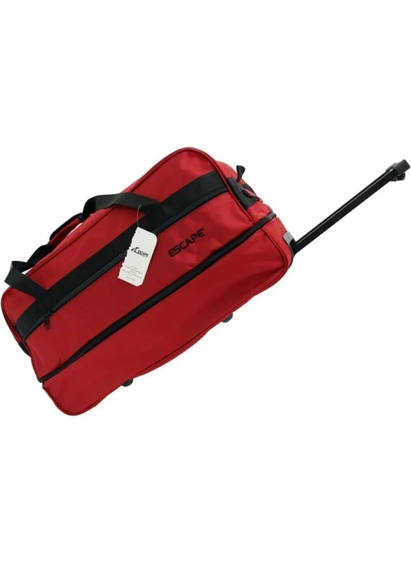 إسكاب 203 Red Large Size Bellows Wheeled Travel Bag