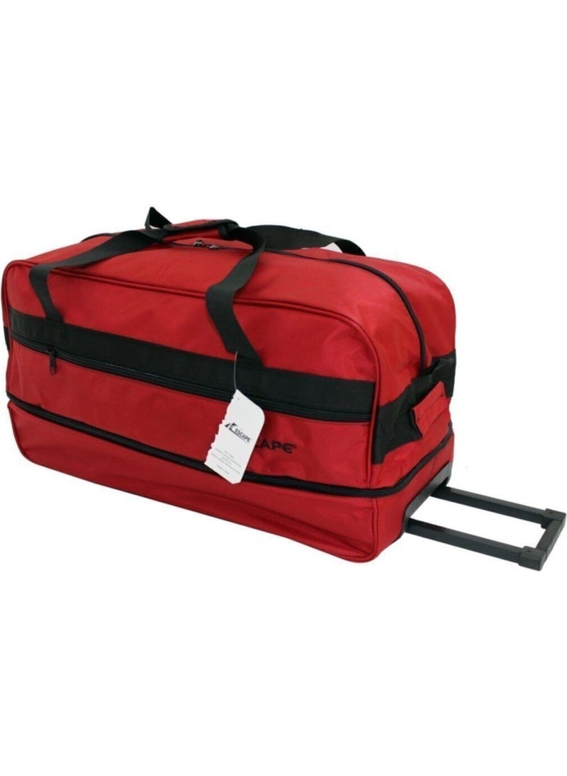 ESCAPE 203 Red Large Size Bellows Wheeled Travel Bag  - Image 2