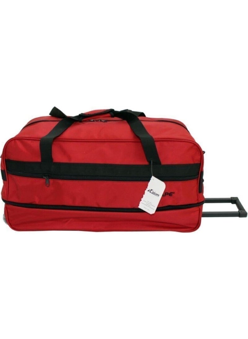 ESCAPE 203 Red Large Size Bellows Wheeled Travel Bag  - Image 3