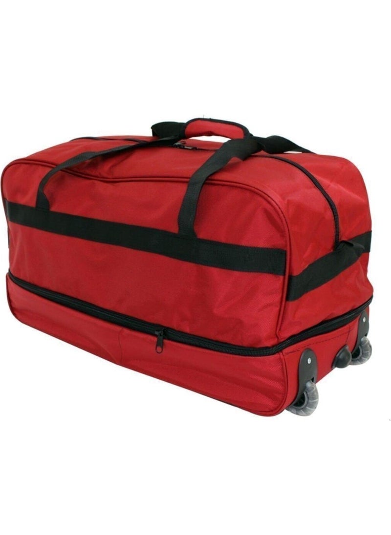 ESCAPE 203 Red Large Size Bellows Wheeled Travel Bag  - Image 4