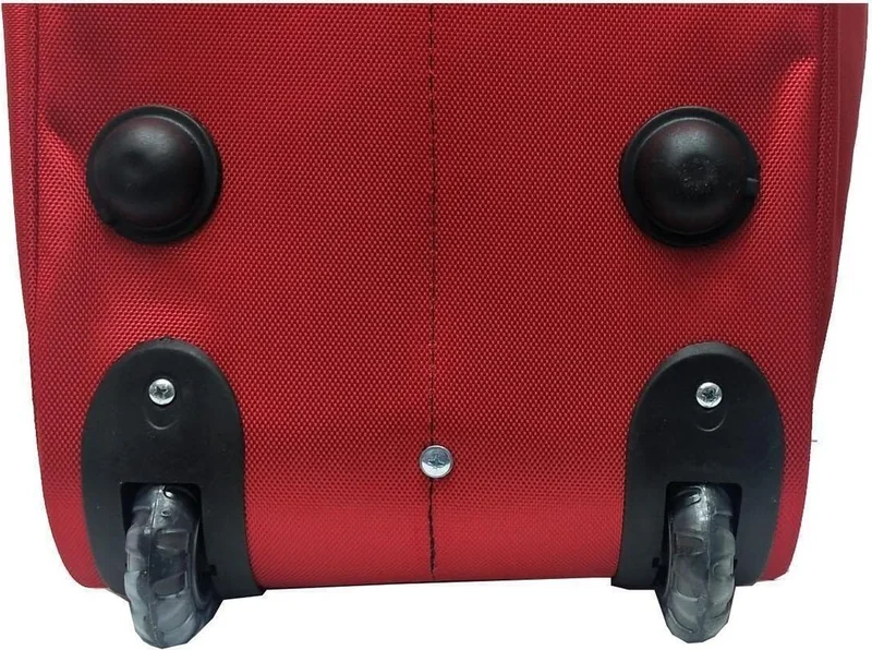 إسكاب 203 Red Large Size Bellows Wheeled Travel Bag