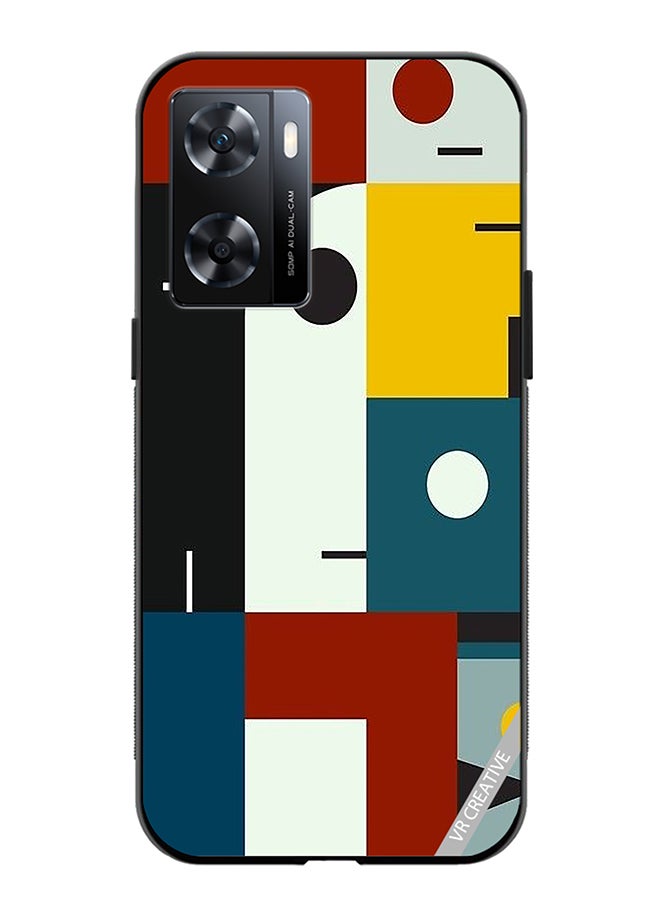 VR CREATIVE Protective Case Cover For Oppo A57/A77s Bauhaus Age Design Multicolour - Image 1