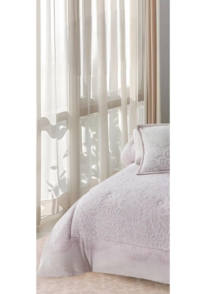 Xi Duo Duo Winter double bedspread, embroidered with soft velvet and luxurious fur to give you warmth and add beauty and elegance to your room, size 240*260 cm - Image 2