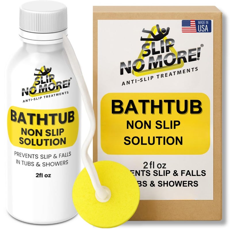 Slip No More! حل مضاد للانزلاق للاستحمام والدش لزيادة القبضة في الأحواض والحمامات. يمنع الأحواض المصنوعة من الألياف الزجاجية من أن تكون زلقة. - Image 1