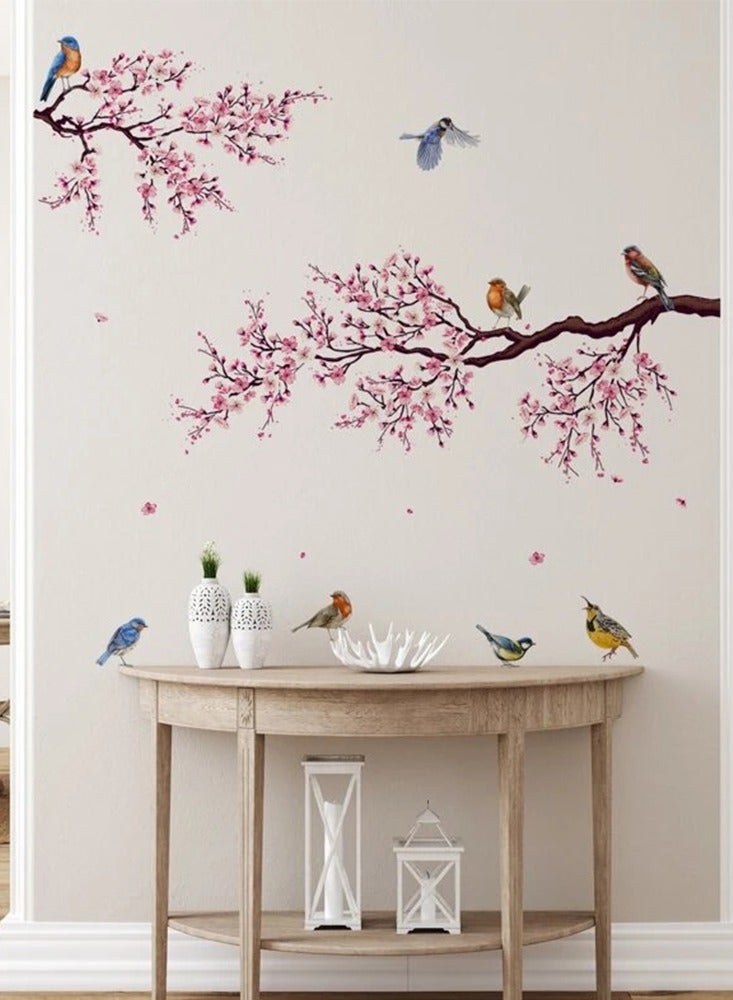 Flowers Blossom Tree Branches Birds Wall Stickers, 3D Removable DIY Wall Stickers Wall Decoration for Your Rooms - Image 2