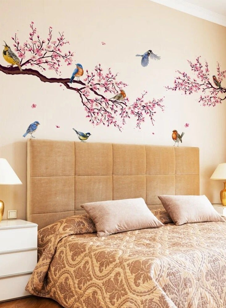 Flowers Blossom Tree Branches Birds Wall Stickers, 3D Removable DIY Wall Stickers Wall Decoration for Your Rooms - Image 5