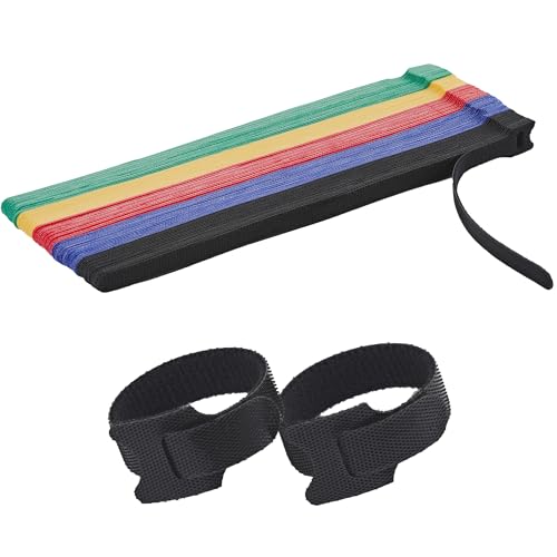 NBTORCH 50 Pcs 10Inch HeavyDuty SelfFastening Cable Ties Durable Reusable Straps for Wire Organization Ideal for Home Office Garage and Outdoor Use - Image 1