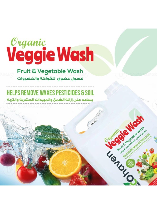 Ecohaven Organic Fruit & Veggie Wash – Natural Produce Cleaner, Plant-Based & Non-Toxic – Removes Pesticides, Dirt, Bacteria & Wax – Biodegradable, Baby-Safe, Food-Grade & Eco-Friendly (5Liters) - Image 3