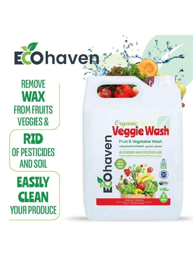 Ecohaven Organic Fruit & Veggie Wash – Natural Produce Cleaner, Plant-Based & Non-Toxic – Removes Pesticides, Dirt, Bacteria & Wax – Biodegradable, Baby-Safe, Food-Grade & Eco-Friendly (5Liters) - Image 4