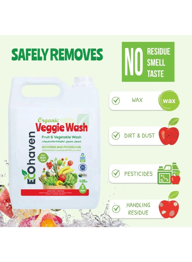 Ecohaven Organic Fruit & Veggie Wash – Natural Produce Cleaner, Plant-Based & Non-Toxic – Removes Pesticides, Dirt, Bacteria & Wax – Biodegradable, Baby-Safe, Food-Grade & Eco-Friendly (5Liters) - Image 5