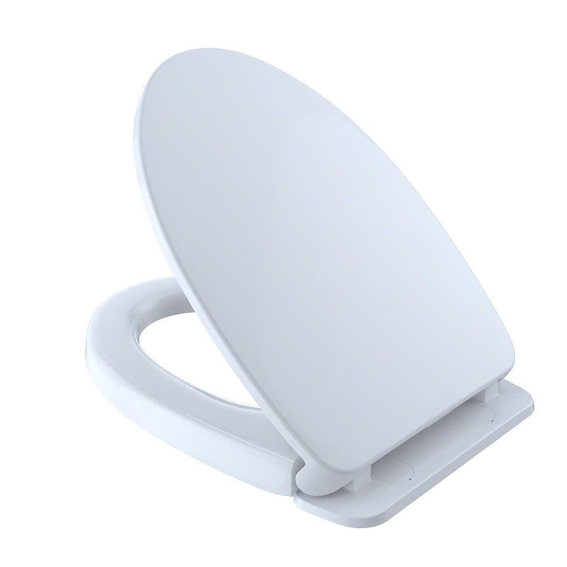 TOTO SoftClose Slow Close Elongated Toilet Seat and Lid, Cotton White - SS124#01 - Image 1