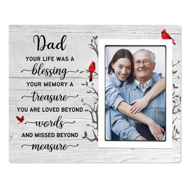 SteadStyle Memorial Gifts for Loss of Dad Memorial Picture Frames  Sympathy Gifts for Loss of Father Bereavement Gift Fits 4x6 In