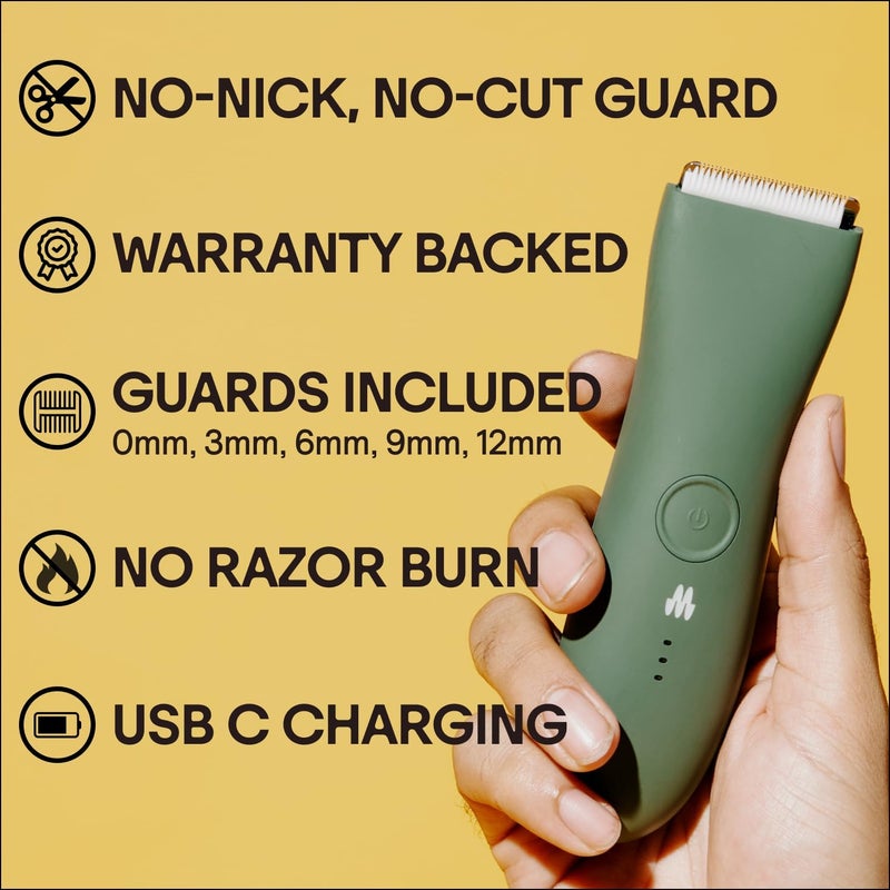 Meridian Premium Trimmer for Men and Women, USB C Charging, Travel Lock, 6 Colors Available (Sage Green) | Waterproof Hair Trimmer for Men & Women | Rechargeable Body Shaver with USB-C Charger | Sage - Image 4