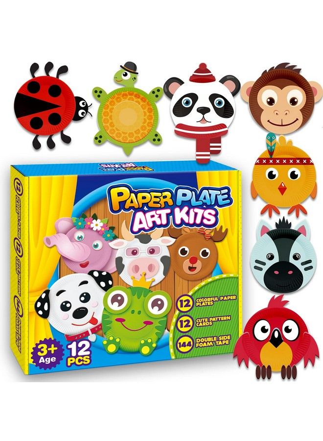 V-Opitos Arts And Crafts Kits For Kids 12 Pack Simple Animal Paper Plate Crafts For Toddler Age Of 2 3 4 5 Years Old Fun Preschool Classroom Activity Project For Boy & Girl - Image 2