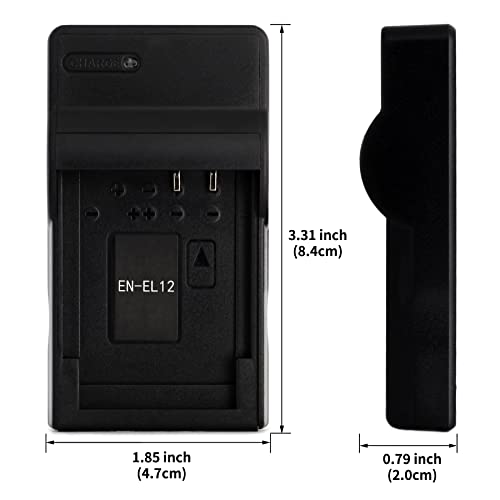 Norifon EN-EL12 USB Charger for Nikon Coolpix AW130, AW100, AW120, AW110, S6200, S6300, S8100, S8200, S9100, S9300, S9500, S9900 Camera and More - Image 3