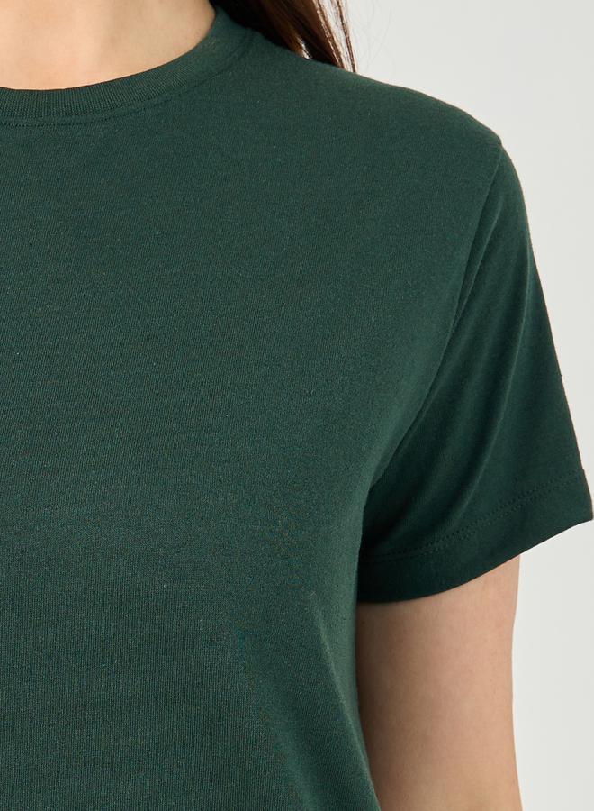 Styli Solid Round Neck T-Shirt and Pyjama Set - Image 4