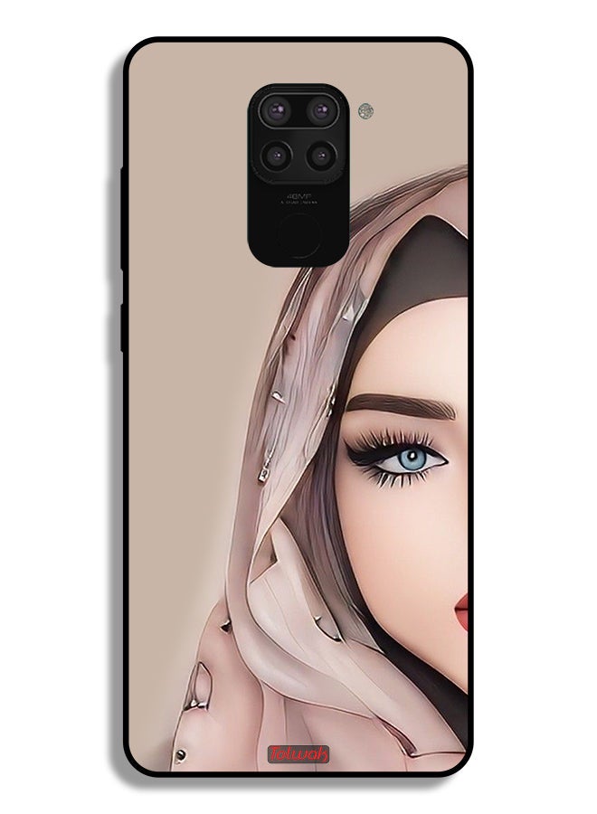 Tolwak Xiaomi Redmi Note 9 Protective Case Cover Half Face Girl Art - Image 2