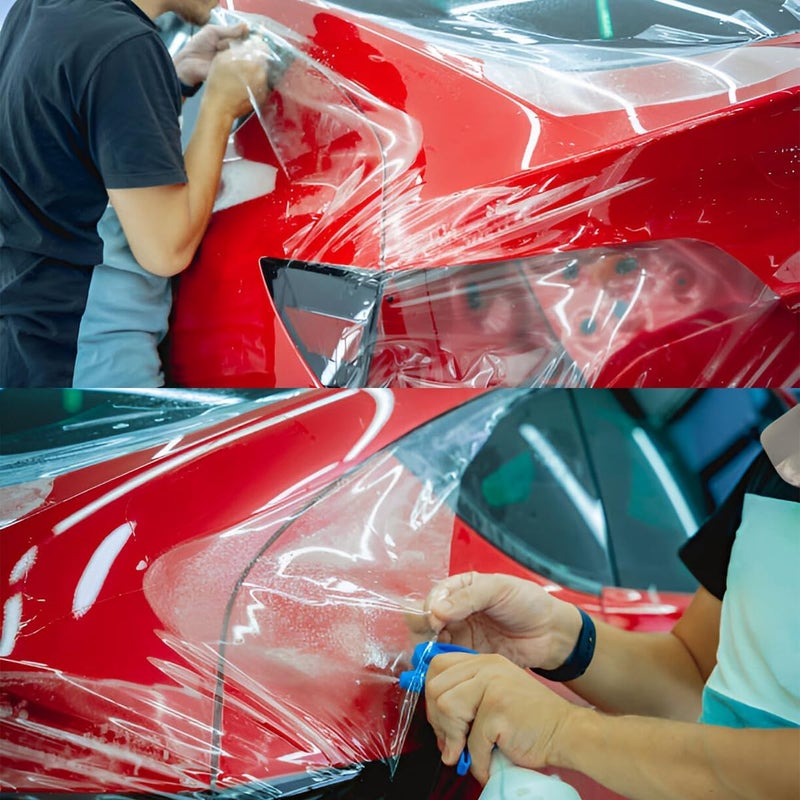 GRTHTATI 30cm x 300cm Clear Paint Protection Vinyl Film for Car, Motorcycle, Bicycle Self-Adhesive Scratch-Resistant, Non-Yellowing (Transparent, 50cm x 300cm) - Image 2