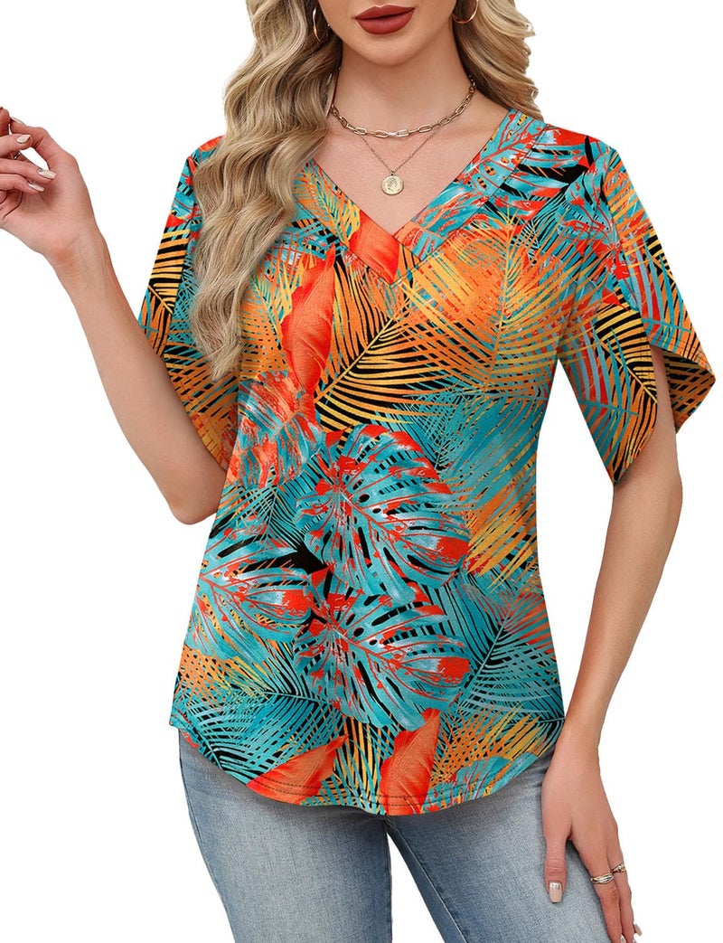 WIHOLL Beach Vacation Clothes for Women Summer Tops 2026 Versatile Boho Inspired Tops Womens Blouses Dressy Casual Fahion Clothing XL - Image 3