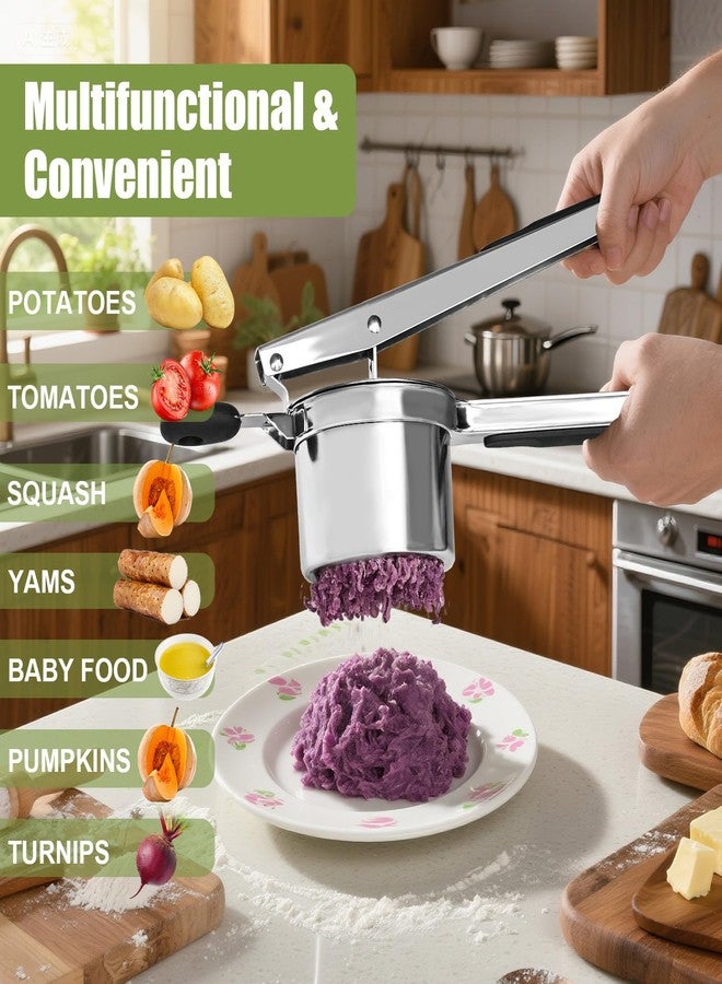 WildArtisan Large 15 oz Ricer for Mashed Potatoes, Stainless Steel Fixed Disc Potato Ricer for Mashed Potatoes, Easy to Clean and Dishwasher Safe, Suitable for Pumpkin, Sweet Potato, Baby Food - Image 2