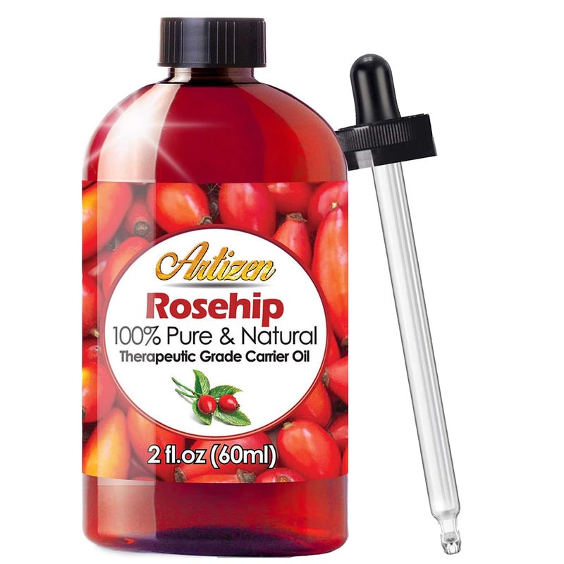 Artizen 2oz Rosehip Oil Pure & Natural - Cold Pressed & Harvested from Fresh Roses Bushes & Rose Seed - Rose Hip Oil for Your Skin, Face, Nails, Hands - Image 1