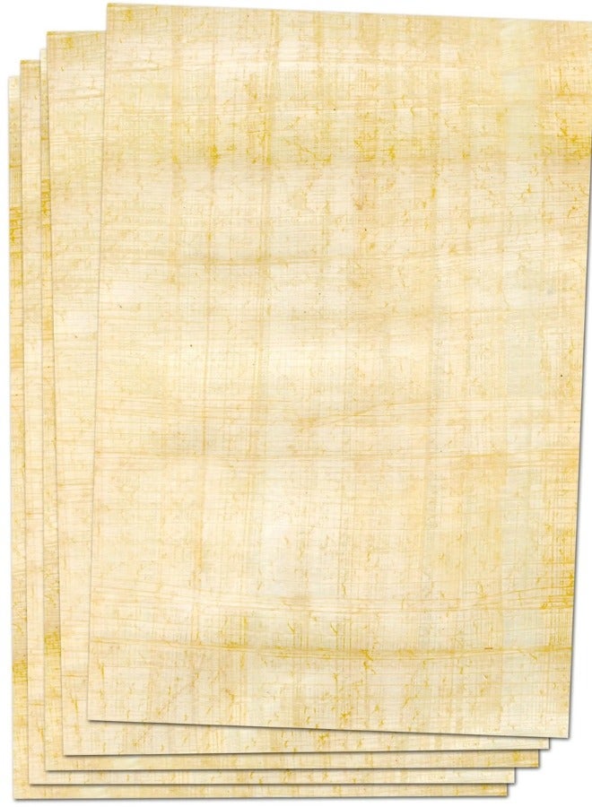 5 قطع من ورق البردي المصري الأصلي – ورق فني تقليدي بحجم 30×20 سم، مثالي للرسم، الكتابة، الأعمال الفنية، والهدايا، مصنوع يدويًا من مواد طبيعية للحفاظ على التراث الثقافي - Image 1