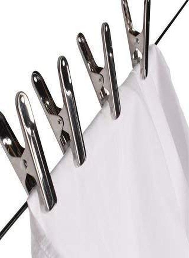 Hookcart Stainless Steel Cloth Drying Pegs, Cloth Clips, Cloth Hanging Pins, Hanging Clothes Pegs (Set of 24) - Image 5