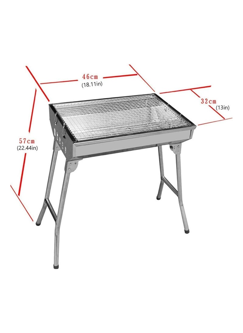 BLOOMING TIME Grill Grates Charcoal Grill Stainless Steel Portable Installation Handle Folding Bbq Cooking Grid Barbecue  - Image 2