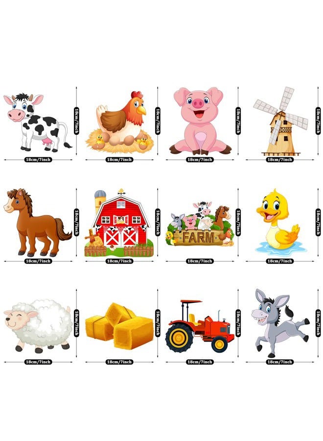 Clabby 30 Pieces Farm Animal Party Hanging Swirl Decorations, Barnyard Theme Birthday Party Supplies Farm Animal Hanging Foil Swirls Ceiling Decor for Girls Boys Kids Baby Shower Supplies - Image 2