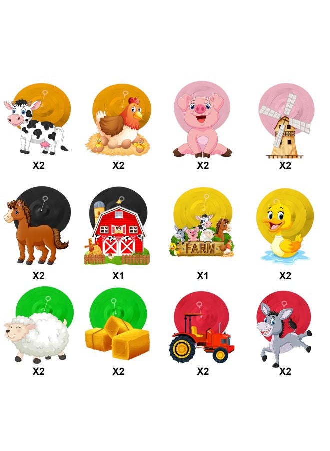 Clabby 30 Pieces Farm Animal Party Hanging Swirl Decorations, Barnyard Theme Birthday Party Supplies Farm Animal Hanging Foil Swirls Ceiling Decor for Girls Boys Kids Baby Shower Supplies - Image 4