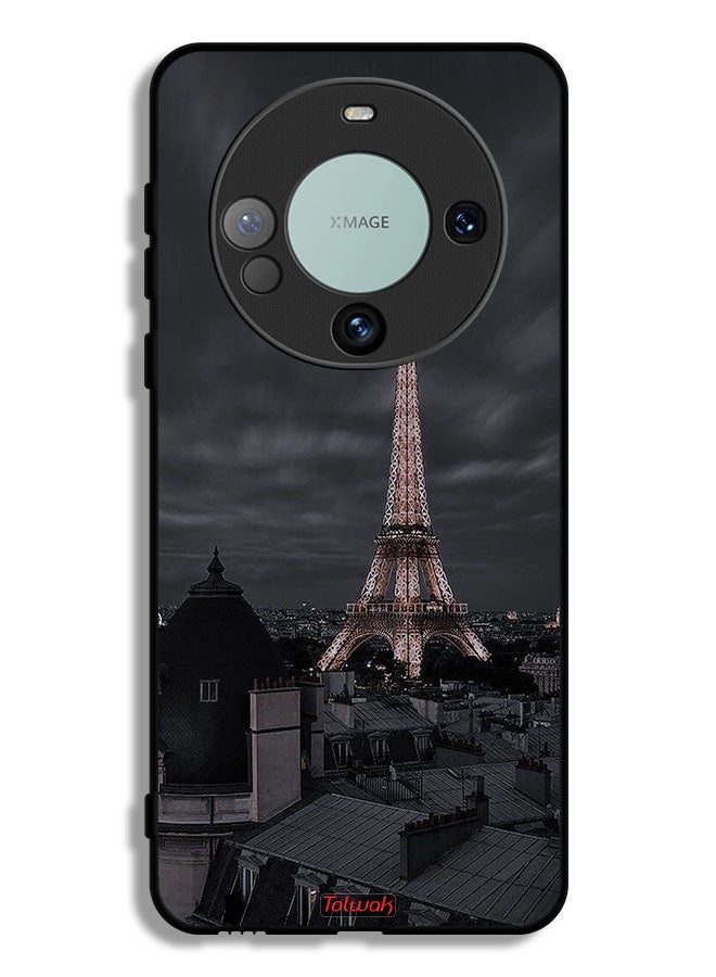 Tolwak Huawei Mate 60 Protective Case Cover Eiffel Tower In Night - Image 1
